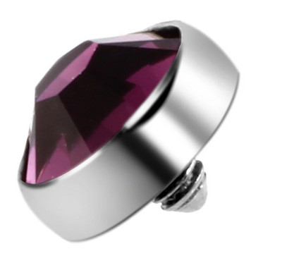 1PC Mikro ādas pīrsings G23 titāna virsmas iekšējais vītnes dārgakmens galiem ādas ādas nirējs paslēpt Labret pīrsingā ķermeņa rotaslietas