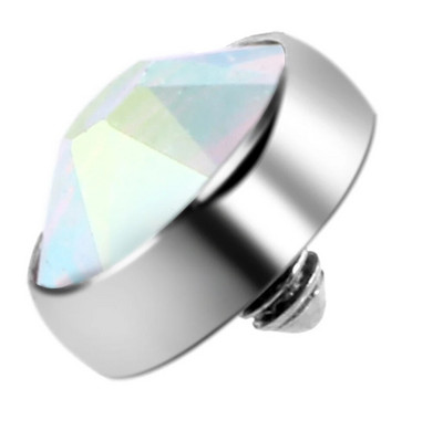 1PC Mikro ādas pīrsings G23 titāna virsmas iekšējais vītnes dārgakmens galiem ādas ādas nirējs paslēpt Labret pīrsingā ķermeņa rotaslietas