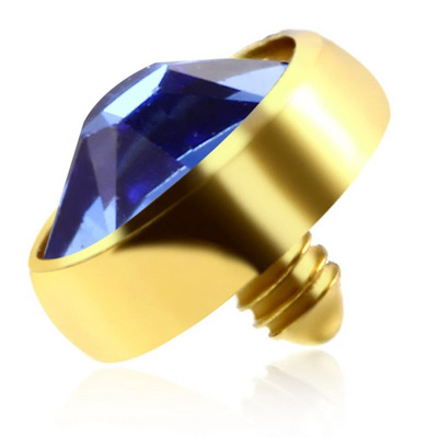 1PC Mikro ādas pīrsings G23 titāna virsmas iekšējais vītnes dārgakmens galiem ādas ādas nirējs paslēpt Labret pīrsingā ķermeņa rotaslietas