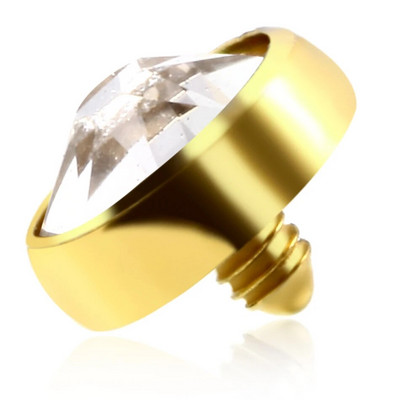 1PC Mikro ādas pīrsings G23 titāna virsmas iekšējais vītnes dārgakmens galiem ādas ādas nirējs paslēpt Labret pīrsingā ķermeņa rotaslietas