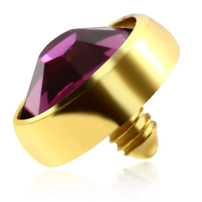 1PC Mikro ādas pīrsings G23 titāna virsmas iekšējais vītnes dārgakmens galiem ādas ādas nirējs paslēpt Labret pīrsingā ķermeņa rotaslietas