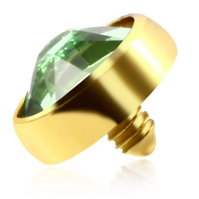 1PC Mikro ādas pīrsings G23 titāna virsmas iekšējais vītnes dārgakmens galiem ādas ādas nirējs paslēpt Labret pīrsingā ķermeņa rotaslietas