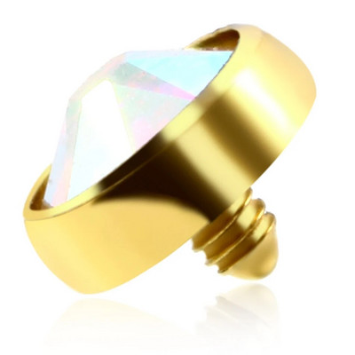 1PC Mikro ādas pīrsings G23 titāna virsmas iekšējais vītnes dārgakmens galiem ādas ādas nirējs paslēpt Labret pīrsingā ķermeņa rotaslietas