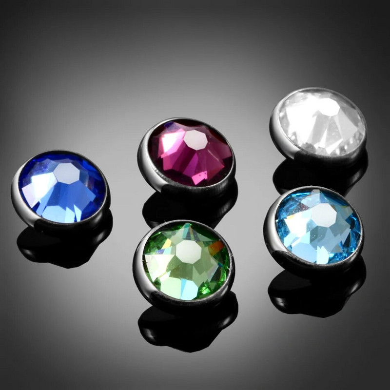 1PC Mikro ādas pīrsings G23 titāna virsmas iekšējais vītnes dārgakmens galiem ādas ādas nirējs paslēpt Labret pīrsingā ķermeņa rotaslietas