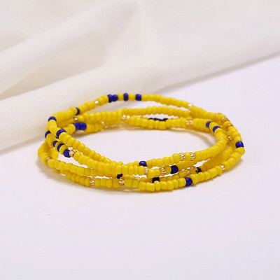 Мъниста за талията за отслабване Еластични африкански мъниста за талията за жени Верига от мъниста за корем Плюс размер с връв и талисмани