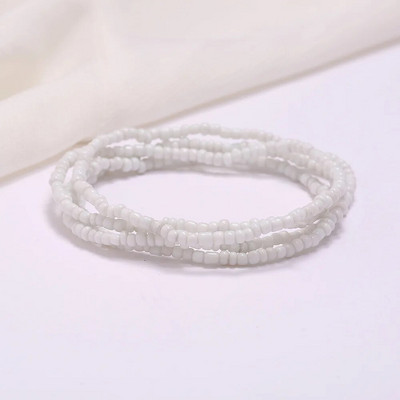 Мъниста за талията за отслабване Еластични африкански мъниста за талията за жени Верига от мъниста за корем Плюс размер с връв и талисмани