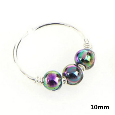 Szexi rózsaarany ezüstözött kerek karika gyöngyök orrgyűrű orrkarika piercing test divat ékszerek 6mm/8mm/10mm