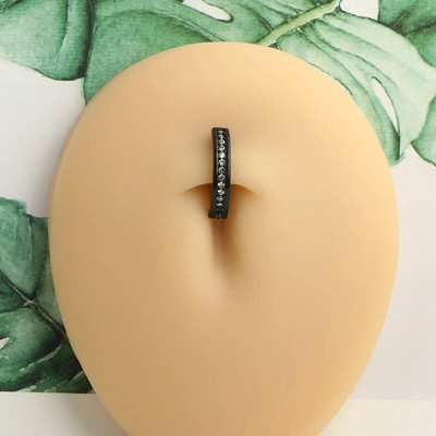 1 gab. Melns nabas gredzens Ķirurģiskā tērauda sirds, zieds, naba, pīrsings, čūska, naba, rotaslietas sievietēm, pīrsings, ombligo