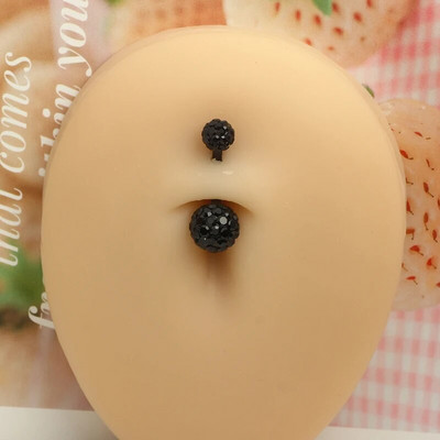 1 gab. Melns nabas gredzens Ķirurģiskā tērauda sirds, zieds, naba, pīrsings, čūska, naba, rotaslietas sievietēm, pīrsings, ombligo