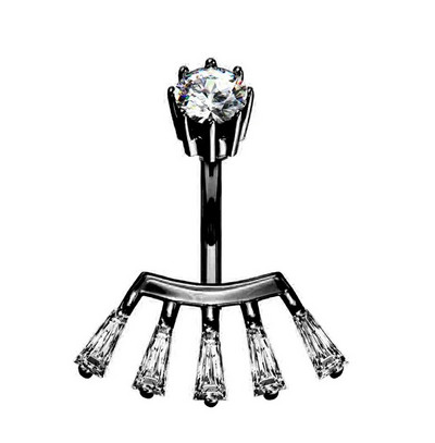 1 gab. Melns nabas gredzens Ķirurģiskā tērauda sirds, zieds, naba, pīrsings, čūska, naba, rotaslietas sievietēm, pīrsings, ombligo