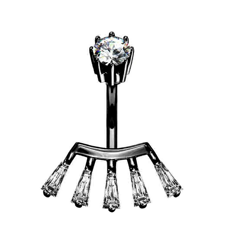 1 gab. Melns nabas gredzens Ķirurģiskā tērauda sirds, zieds, naba, pīrsings, čūska, naba, rotaslietas sievietēm, pīrsings, ombligo