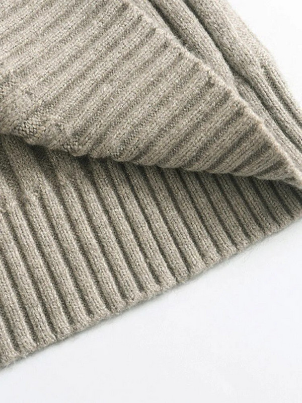 Divatos paneles, függőleges csíkos női pulóver Elegáns, vékony, teljes ujjú női pulóver, 2023-as őszi, téli, vastag női pulóver