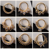 1 gab Cz deguna stīpa nāsis saliekams gredzens auss spirāle skrimslis Tragus auskars Cz skrimslis Huggie auskars pīrsings ķermeņa rotaslietas 18g