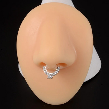 1 τμχ Cz Nose Hoop Nostril Bendable Ring Ear Helix Cartilage Tragus Earring Cz Cartilage Huggie Earring Piercing Body Jewelry 18g