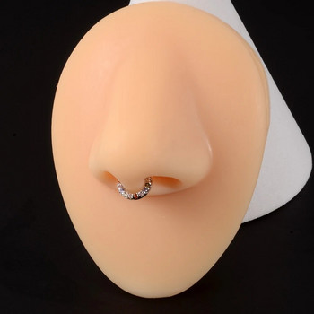 1 τμχ Cz Nose Hoop Nostril Bendable Ring Ear Helix Cartilage Tragus Earring Cz Cartilage Huggie Earring Piercing Body Jewelry 18g