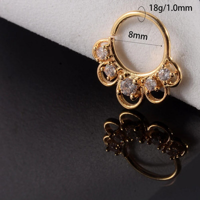 1 gab Cz deguna stīpa nāsis saliekams gredzens auss spirāle skrimslis Tragus auskars Cz skrimslis Huggie auskars pīrsings ķermeņa rotaslietas 18g