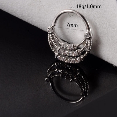 1 gab Cz deguna stīpa nāsis saliekams gredzens auss spirāle skrimslis Tragus auskars Cz skrimslis Huggie auskars pīrsings ķermeņa rotaslietas 18g