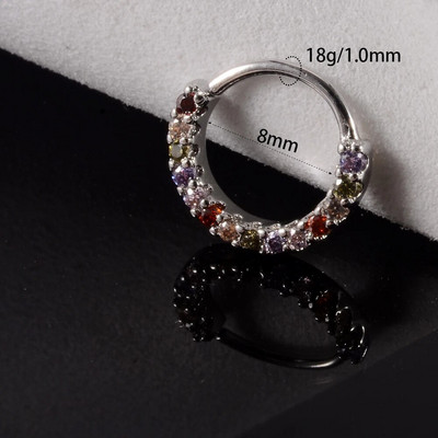 1 gab Cz deguna stīpa nāsis saliekams gredzens auss spirāle skrimslis Tragus auskars Cz skrimslis Huggie auskars pīrsings ķermeņa rotaslietas 18g