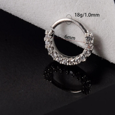 1 gab Cz deguna stīpa nāsis saliekams gredzens auss spirāle skrimslis Tragus auskars Cz skrimslis Huggie auskars pīrsings ķermeņa rotaslietas 18g