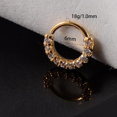 1 gab Cz deguna stīpa nāsis saliekams gredzens auss spirāle skrimslis Tragus auskars Cz skrimslis Huggie auskars pīrsings ķermeņa rotaslietas 18g