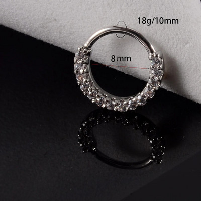 1 gab Cz deguna stīpa nāsis saliekams gredzens auss spirāle skrimslis Tragus auskars Cz skrimslis Huggie auskars pīrsings ķermeņa rotaslietas 18g