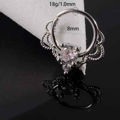 1 gab Cz deguna stīpa nāsis saliekams gredzens auss spirāle skrimslis Tragus auskars Cz skrimslis Huggie auskars pīrsings ķermeņa rotaslietas 18g