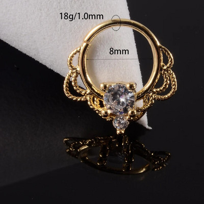 1 gab Cz deguna stīpa nāsis saliekams gredzens auss spirāle skrimslis Tragus auskars Cz skrimslis Huggie auskars pīrsings ķermeņa rotaslietas 18g