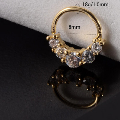 1 gab Cz deguna stīpa nāsis saliekams gredzens auss spirāle skrimslis Tragus auskars Cz skrimslis Huggie auskars pīrsings ķermeņa rotaslietas 18g