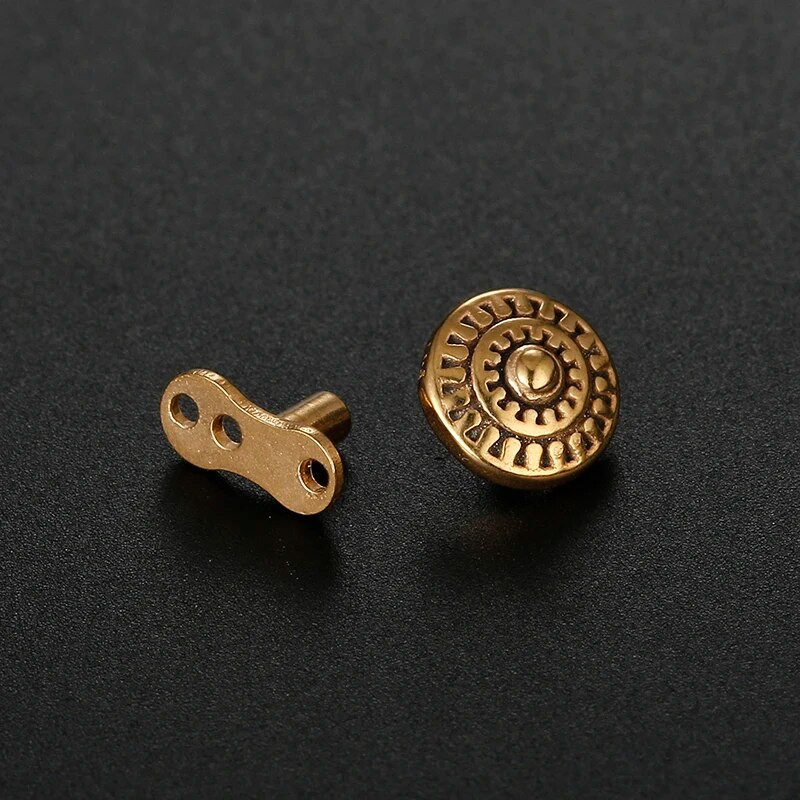 1 ΤΕΜ. Δερματική άγκυρα από ανοξείδωτο χάλυβα Τρίγωνο Micro Dermal Anchor Skin Implants Diver Κοσμήματα Body Piercing Hide in Copper Women