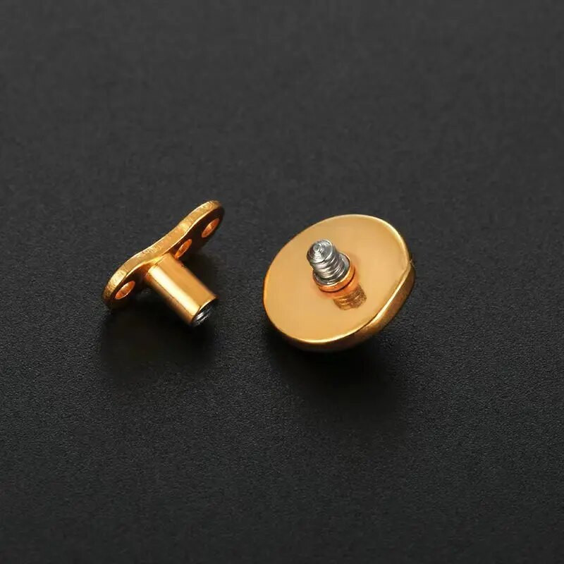 1 ΤΕΜ. Δερματική άγκυρα από ανοξείδωτο χάλυβα Τρίγωνο Micro Dermal Anchor Skin Implants Diver Κοσμήματα Body Piercing Hide in Copper Women