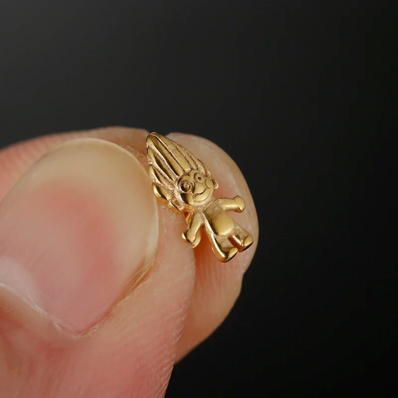 1 ΤΕΜ. Δερματική άγκυρα από ανοξείδωτο χάλυβα Τρίγωνο Micro Dermal Anchor Skin Implants Diver Κοσμήματα Body Piercing Hide in Copper Women