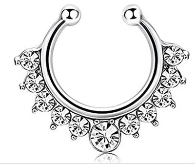 Sievietēm Meitenēm Mākslīgais ausu starpsienas gredzens necaurdurts klips uz deguna ausu gredzeni korpuss viltus deguna gredzena stīpa nerūsējošais tērauds