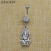 Jauni Indijas budistu mandalas lotosa joga OM rotaslietas Budas zilonis Ganešas kulons, nabas pīrsings, nabas gredzeni