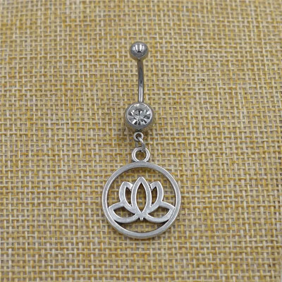 Jauni Indijas budistu mandalas lotosa joga OM rotaslietas Budas zilonis Ganešas kulons, nabas pīrsings, nabas gredzeni