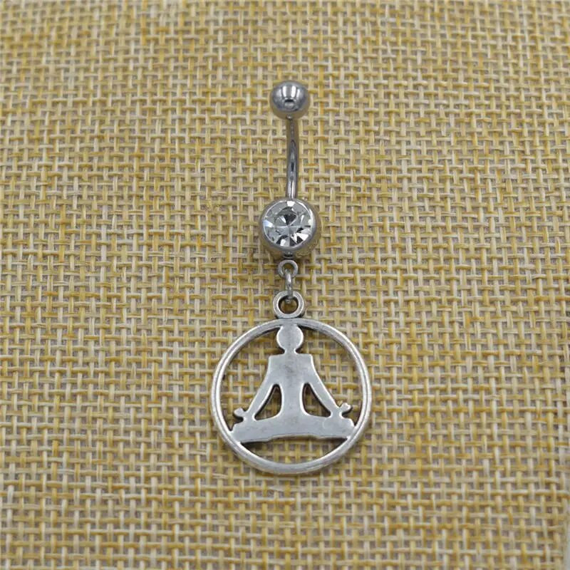 Jauni Indijas budistu mandalas lotosa joga OM rotaslietas Budas zilonis Ganešas kulons, nabas pīrsings, nabas gredzeni