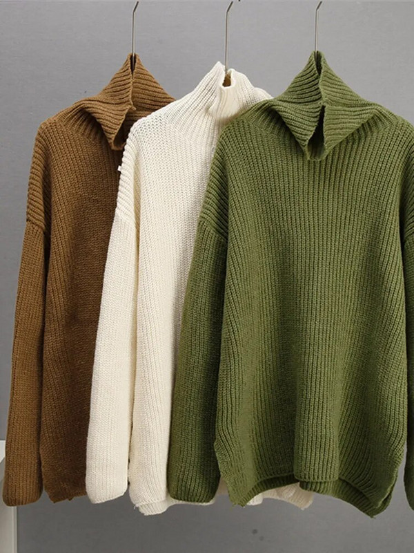 Sieviešu džemperis elegants sieviešu džemperis ar garām piedurknēm, 2023. gada rudens un ziemas ikdienas sieviešu džemperis.