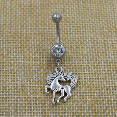 Boho Jaunums Personības Dzīvnieks Zirgu šarms Pakavs Kulons Karājas Vēders Pogas Gredzeni Nabas Stieņa Pīrsings Ķermeņa Rotaslietas