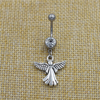 Jaunas ķermeņa nabas pīrsinga rotaslietas Celtics Triquetra Knot Triskele Triskelion Trīskārši spirālveida kuloni Piekaramie stieņi nabas gredzeni