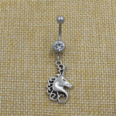 Jauni 2019. gada modes zirgu vienradža kulons, nabas, nabas gredzeni, kristāla ķermeņa pīrsingu rotaslietas sievietēm, labākās draudzenes dāvanas