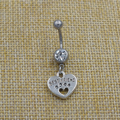 Új divat kisállat macska kutya mancsa lógó piercing gyűrű köldök sebészeti cirkon köldök gyűrűk köldök testékszerek kutyák szeretői ajándékok