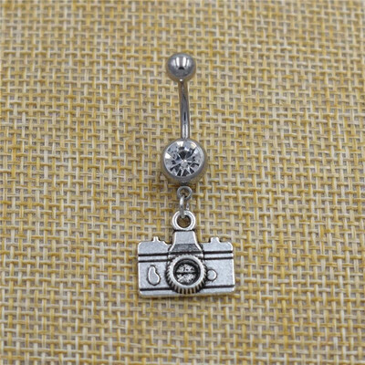 Új divat kisállat macska kutya mancsa lógó piercing gyűrű köldök sebészeti cirkon köldök gyűrűk köldök testékszerek kutyák szeretői ajándékok