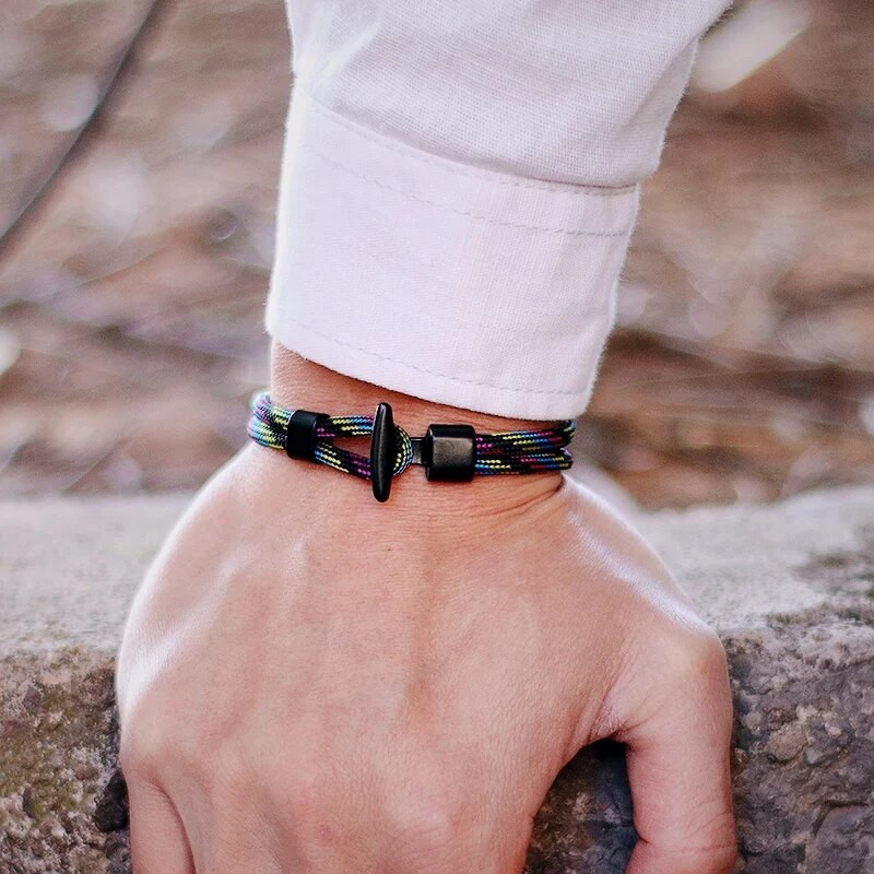 Jaunums Paracord Rokassprādzes Viking Pirate Vīriešu Virves Rokassprādzes Survival Matching Festival Aksesuāri Pulseiras Masculina dāvana viņam