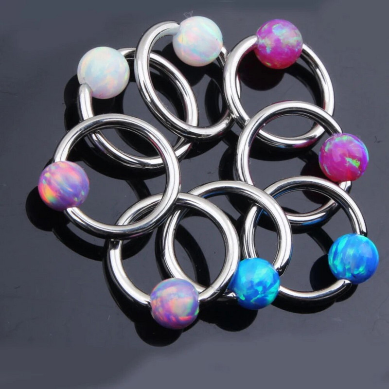 1Pc Crystal Septum Piercing Clicker Open Hoop Nose Ring Ear Helix Cartlage Piercing Body Jewelry 16G ανοξείδωτα δαχτυλίδια μύτης