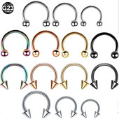 1PC Karstā izpārdošana Deguns Pakavs Gredzens Deguns starpsienas G23 Titāna apļveida pīrsings Auss skrimslis Tragus ķermeņa rotaslietas pīrsings