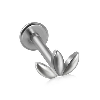 1PC Вътрешна резба Marquise от хирургическа стомана Позлатено ухо Трагус хрущял Пиърсинг Helix Обеца Labret Устни Шипове Бижута