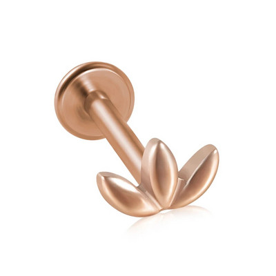 1PC Вътрешна резба Marquise от хирургическа стомана Позлатено ухо Трагус хрущял Пиърсинг Helix Обеца Labret Устни Шипове Бижута