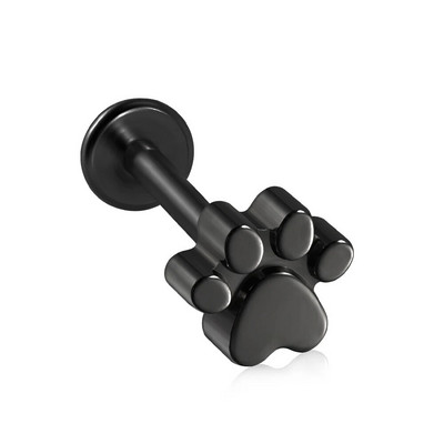 1PC Вътрешна резба Marquise от хирургическа стомана Позлатено ухо Трагус хрущял Пиърсинг Helix Обеца Labret Устни Шипове Бижута