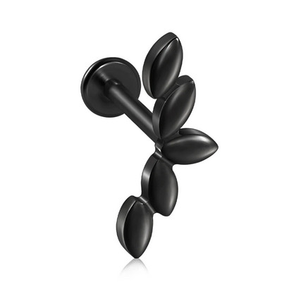 1PC Вътрешна резба Marquise от хирургическа стомана Позлатено ухо Трагус хрущял Пиърсинг Helix Обеца Labret Устни Шипове Бижута