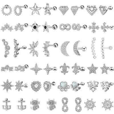 1 db Butterfly Star Heart Style Crystal Ear Tragus Piercing Mini Fülcsavar Daith Fülbevaló Helix Piercing Női Lányoknak Gyerekeknek