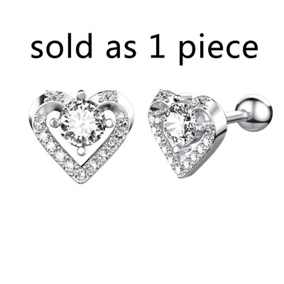 1 db Butterfly Star Heart Style Crystal Ear Tragus Piercing Mini Fülcsavar Daith Fülbevaló Helix Piercing Női Lányoknak Gyerekeknek